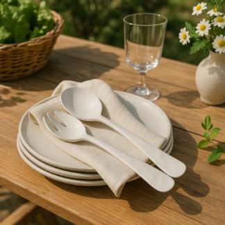Sculpted Salad Serving Spoon & Fork