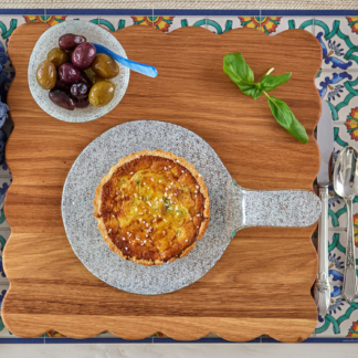 Recycled Glass Round Appetizer Serving Tray