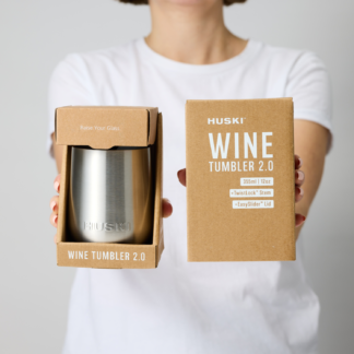 Brushed Stainless Silver Wine Tumbler