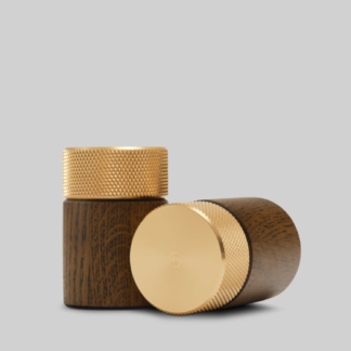 Ash/Brass Salt & Pepper Mill (Set of 2)