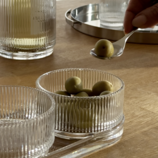 Crinkle Glass Tapas Tray (Set of 4)