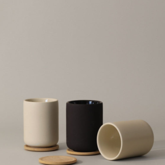 Nordic Matte Black Mug w/ Coaster