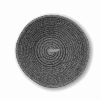 Woven Charcoal Rope Bowl w/ Handle