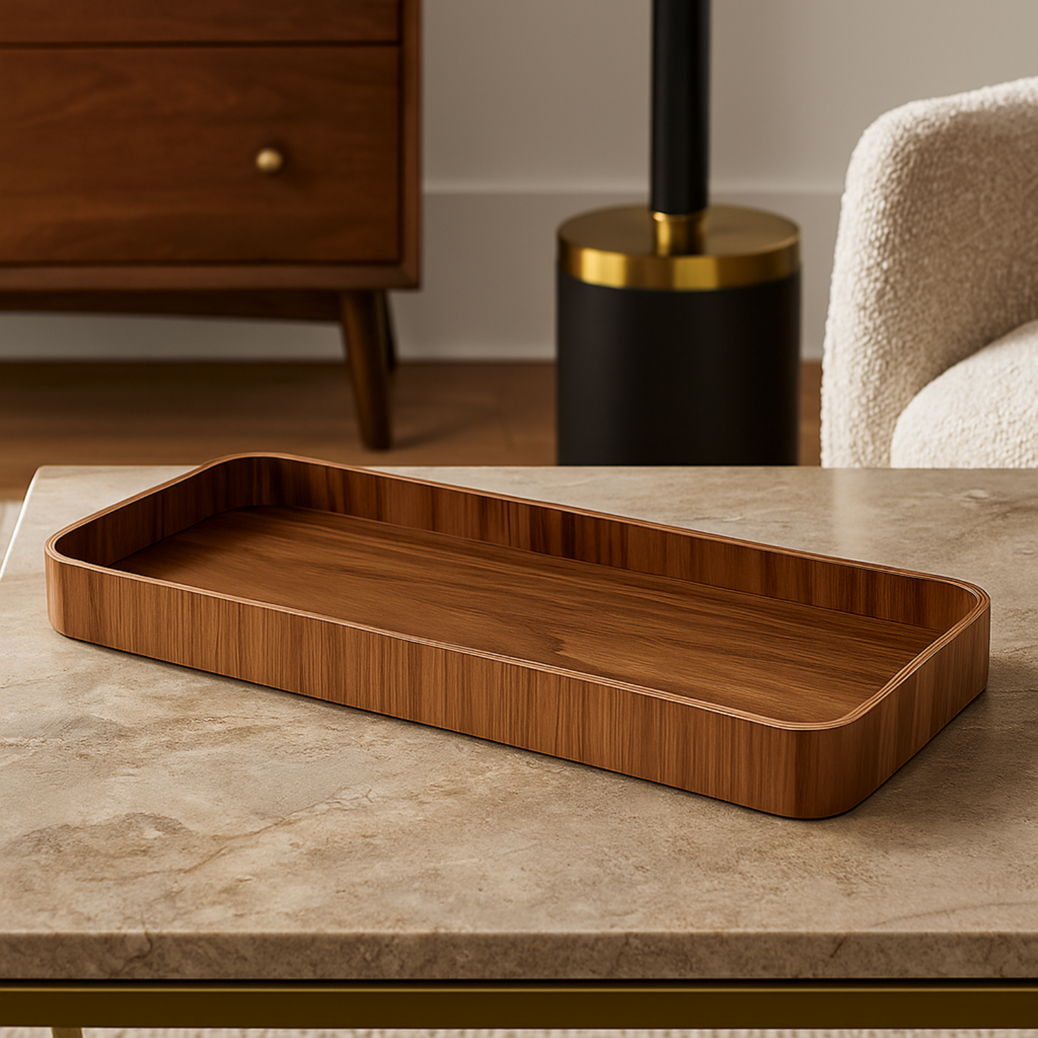 Walnut Appetizer Serving Tray - Image 4