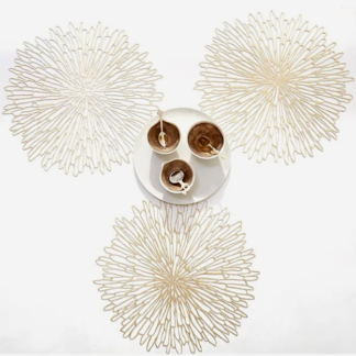 Chilewich Bloom Champagne 15 Placemat Set of 4