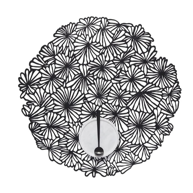 Chilewich Daisy 14 Placemat Set of 4 - Black - Image 2